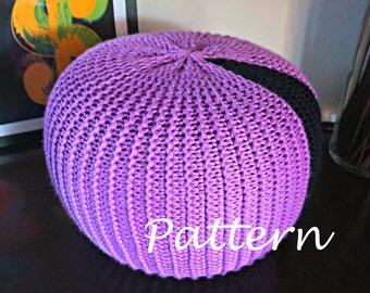 Knitted pouf pattern Etsy