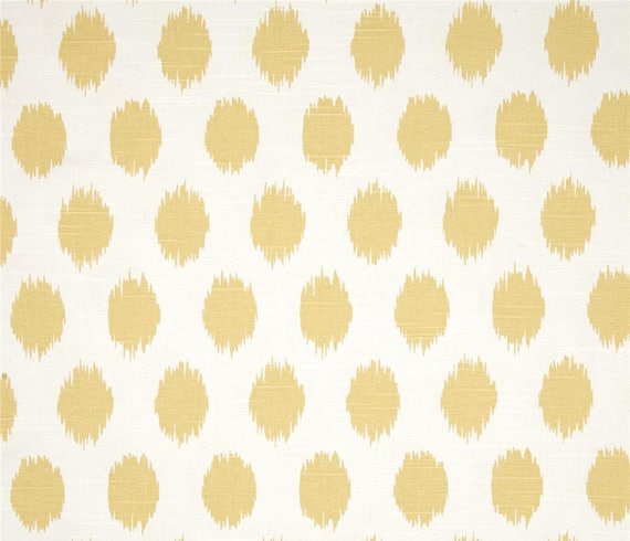 Ikat Dots Saffron Yellow & White Fabric by the Yard Designer Home ...  Ikat Dots Saffron Yellow & White Fabric by the Yard Designer Home Decor  Fabric Drapery Curtains Fabric Upholstery Fabric Ikat Dots C742 from  CottonCircle on ...