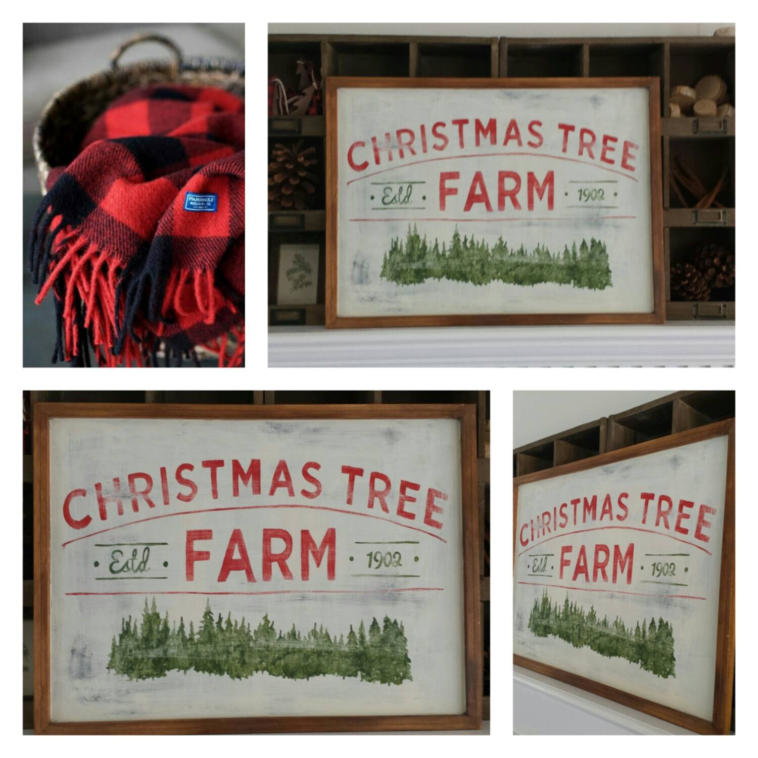 Christmas Tree Farm vintage sign Home Decor Christmas