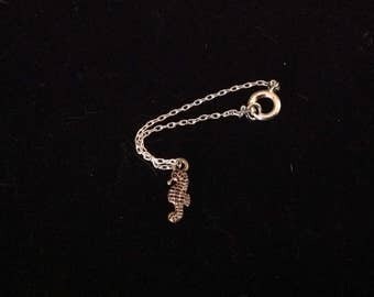 Silver Seahorse Necklace For 12" Doll