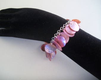 Bracelet Pink mother-of-Pearl sequin