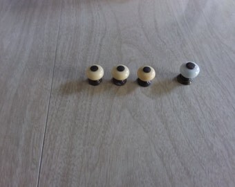 Vintage Drawer Pulls in Ivory White "One is not like the other...."