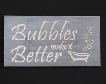 Rustic Wood Sign Bathroom Sign Washroom Sign Powder Room Sign