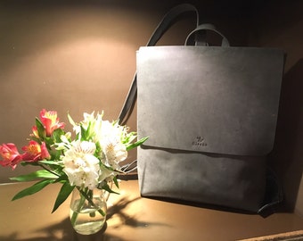 Leather backpack womens Gift for her Gift for wife Valentines gift Laptop backpack leather bag School bag Leather purse Rucksack