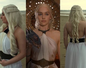 Daenerys Targaryen Yunkai White Dress Belt Game of Thrones Cosplay Khaleesi Costume (Belt Only - Waist Measurements Needed)