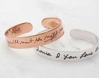 20% off Memorial Gift with Engraved Handwriting /Personalized Handwriting Jewelry /Handwriting Gifts / Silver Handwritten Jewelry JB03