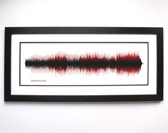 Complicated - Music Art Sound wave Print - Song Lyric Art, Sound wave Poster