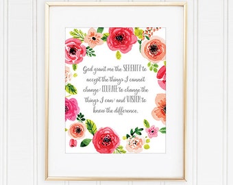 Serenity Prayer Wall Art serenity prayer art | etsy Serenity Prayer Wall Art serenity prayer art | etsy