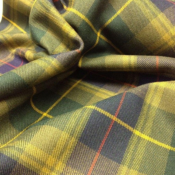 Glens of Corbie Tartan Fabric Plaid Check 13oz 100% Pure Wool Made in ...