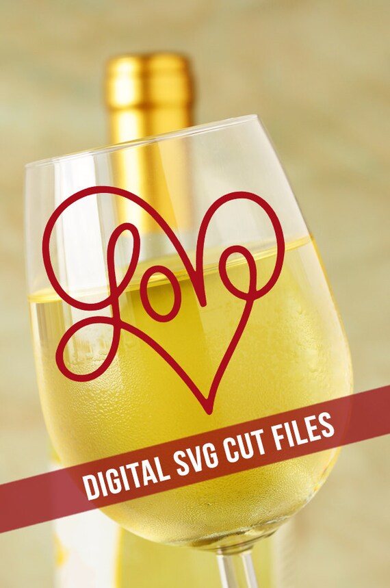 Download Love SVG Heart Cutting File Vinyl Cutting Decal Scrapbooking