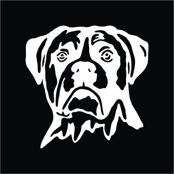Boxer Dog Vinyl Decal / Sticker 2TWO Pack