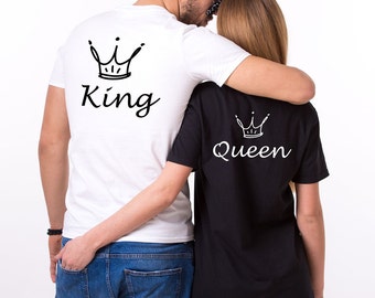 King and Queen shirts King 01 Queen 01 Couples T-shirt Set