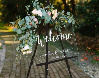 Wedding Welcome Sign - Wedding Signs - Acrylic Wedding Sign - Wedding Signs - Acrylic - Acrylic Wedding Signs