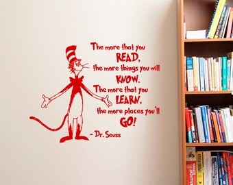 Dr Seuss Wall Decor the more you read dr. seuss wall decal kids room decor Dr Seuss Wall Decor the more you read dr. seuss wall decal kids room decor