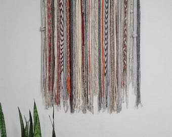 Bohemian Yarn Tapestry, Yarn Wall Hanging