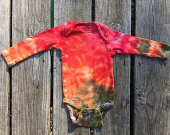 Tie dye onesie 12 month, ice tie dye, Onesie - 12m (137)