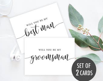 Will You Be My Groomsman Card, Printable Best Man Proposal, Best Man Card, Groomsmen card, Be My Groomsman, Proposal Invitation Cards Set