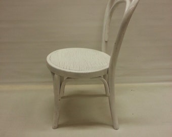 Kids Thonet chair, Little white lacquered Thonet chair, children's chair, vintage Thonet