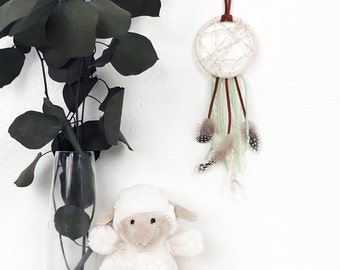 Baby Dream Catcher - Baby Girl Gift Under 20 - Boho Nursery Decor - Small Dreamcatcher - Pastel Nursery Art - Bohemian Baby Shower Gift