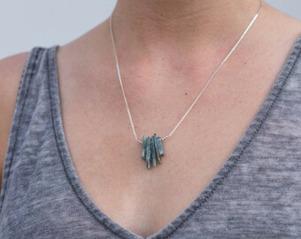 Kyanite Necklace, Mermaid Necklace, blue stone, Kyanite Stone, blue boho necklace, gemstone necklace, crystal necklace, Stones By Grace