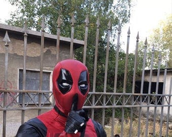 Deadpool costume w/ SHELL mask and DEFERRED payment plan with included shipping