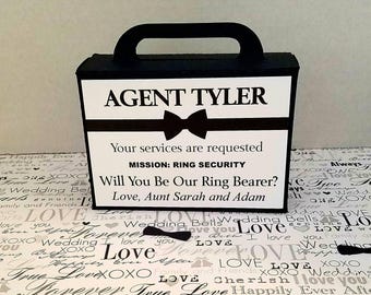 4"x 1.5"x 3" Ring Bearer Proposal Box and Ring Pop, Ring Security, Will You Be My Ring Bearer, Ring Bearer Gift, Ring Bearer Thank You Gift
