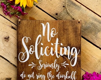 No Soliciting Sign, No Soliciting Door Sign, Do Not Disturb Sign, No Solicitation Sign, No Soliciting, No Strangers Sign, Do Not Disturb