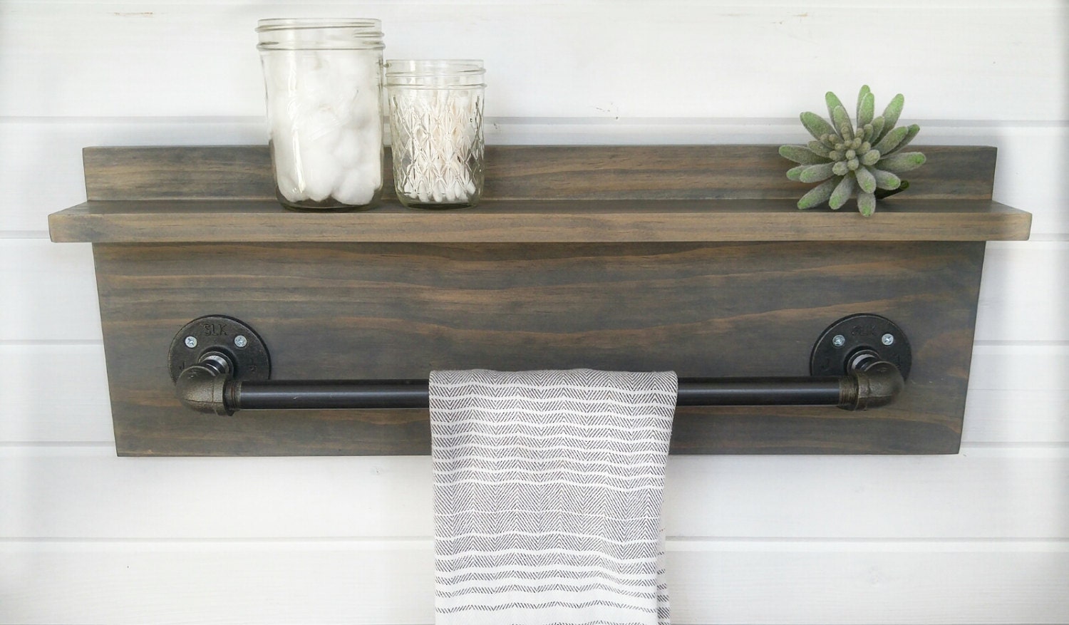 Industrial Shelf Industrial Bathroom by whitebarnwoodworking