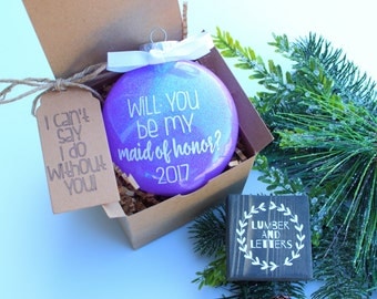 Will You Be My Maid Of Honor - Maid of Honor - Will You Be My Bridesmaid - Gift for Bridesmaid - Bridesmaid Ornament - Bridesmaid Gifts