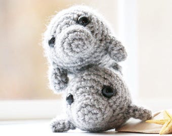 Manny the Amigurumi Manatee Plush - Manatee Plush - Manatee Gifts - Manatee Gift - Manatee Gift - Manatee Gifts - Manatee Gifts - Manatee