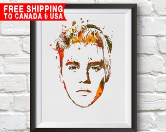 Beautiful Justin Bieber In Color Poster print for your home or office. justin bieber Print, justin bieber Art, Home Decor, Gift Idea.