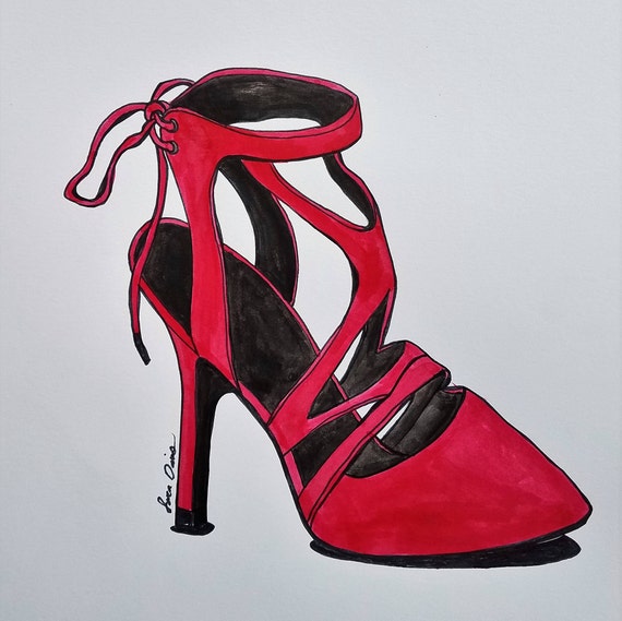 Fashion Illustration Shoes Fashion Heels Red Heels High
