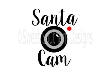 Santa cam Christmas camera SVG instant download design for cricut or silhouette