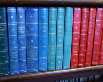 One Meter Selection of Colorful Vintage Decor Books