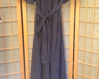 Vintage 1970's The Dress Flutter Sleeve Maxi Dress