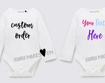 Custom Order Baby Onesie Design It Yourself