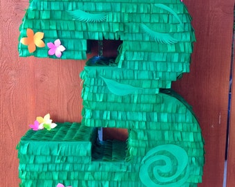 Te Fiti Inspired Piñata / Number Piñata / Moana Inspired Piñata / Moana Birthday Party Decorations