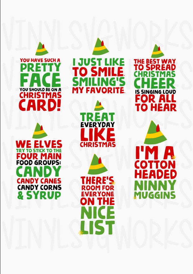 Elf Movie Quotes SVG FILE PACK