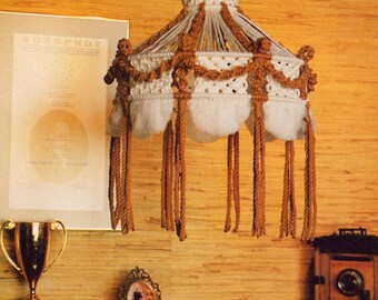 Livre D'instructions Macramé Vintage 1980 - 15 Projets (suspensions, Vases, Abat-jour), Occasion