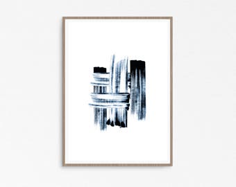 Wall Art Prints, abstract art, navy abstract art, blue artwork, Indigo print, navy artwork, blue wall art, printable modern art, navy print
