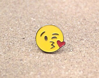 Emoji Face Blowing a kiss - Lapel Hat Pin
