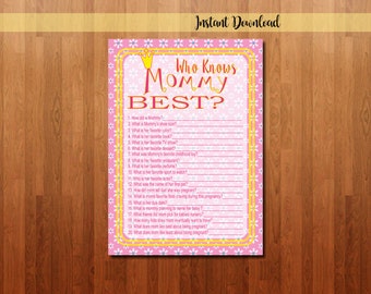 games q baby shower Etsy knows  mom Who best