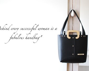 Leather tote SALE, custom handbag, Black leather tote, leather tote, leather handbag, leather shopper, shoulder bag, leather tote bag