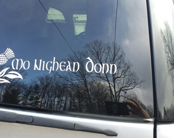 Outlander Decal "Mo Nighean Donn", car decal