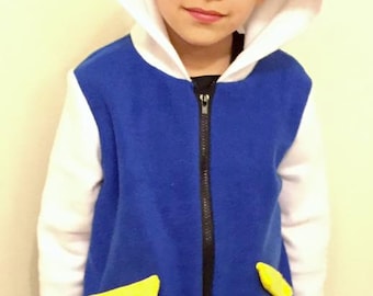 Pokemon Ash Ketchum Cosplay Costume Only Jacket, Pokemon Fleece Jacket, Toddler Pokemon Jacket, Ash Ketchum Hoodie Jacket