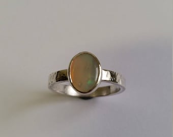 Sterling Silver ring with Opal