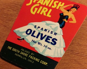 10 Spanish Girl - Spanish Olives Jar Labels - South Shore Packing Corp.
