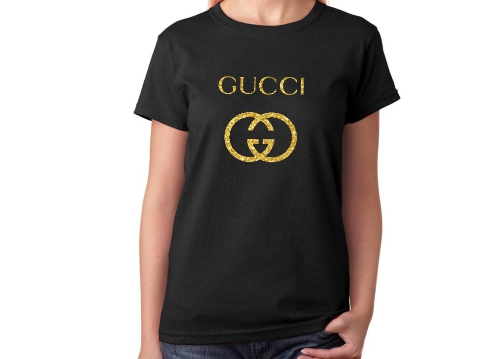 Gucci Inspired Shirt Gucci Tshirt Glitter by BlackRainbowApparel