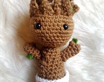 Crochet Baby Groot || Guardians of the Galaxy, Plush Toy, Groot Doll, Crochet Toy, Baby Gift, Baby Toy, Toddler Toy, Crochet Amigurumi