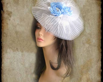 Fascinator, Ivory Fascinator, Womens Tea Party Hat, Church Hat, Derby Hat, Fancy Hat, Ivory Hat, Tea Party Hat, wedding hat, British Hat